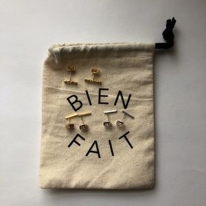 Set of three minimalist madewell earrings